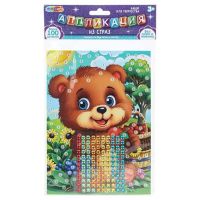 Миниатюра: Аппликация из страз MULTIART Медвежонок 15*21см