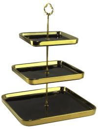 Миниатюра: Фруктовница 3-х ярусная MULTICOLOR фарфор