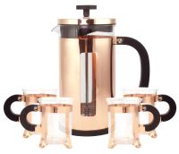 Миниатюра: Френч-пресс 1000мл +4 стакана 200мл в под. упаковке стекло