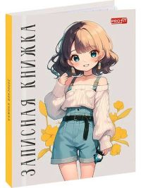 Миниатюра: Записная книжка А7 48л. Проф-Пресс Profit Девушка с разноцв.волосами тв.обл.,глянц.лам.