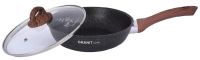 Миниатюра: Сковорода ал. 240мм, ст. крышка бакелит. ручка под дерево а/п KUKMARA Granit ultra (original)(4)