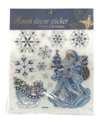 Миниатюра: Наклейки на стекло 30*38см новогодние объемн.3DНовогод.фигурки HKK30*35@