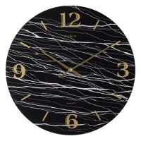 Миниатюра: Часы настенные стекло 39см, открытая стрелка, Текстура камня