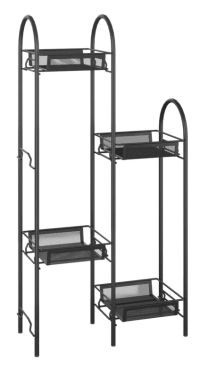 Миниатюра: Подставка для цветов 4полки 75,5*37*17см Лира 24 Черная