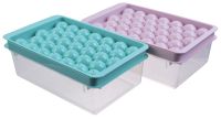 Миниатюра: Форма-контейнер для льда пласт. 19*11,5*8см, заготовка 33 шарика, контейнер для 99шт, цвет микс (35)