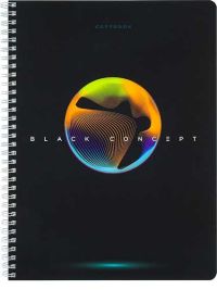 Миниатюра: Тетрадь 96л. (клетка) А4 Проф-Пресс спираль Collezione Абстрактный концепт софт-тач