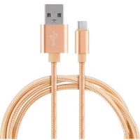 Миниатюра: Кабель для зарядки мобильного телефона разъем Type-C, кабель 100см, разъем USB ET-28 золотой