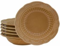 Миниатюра: Набор тарелок 6шт 23см Бавария карамель в под. упаковке фарфор