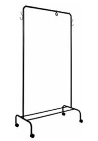 Миниатюра: Вешалка гардеробная 1540*390*820мм, Радуга 2 на колесах Графит