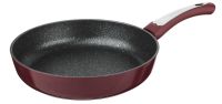 Миниатюра: Сковорода ал. 260мм, пласт. ручка, а/п, индукция SATOSHI Ла Мери бордовая (4)