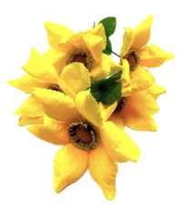 Миниатюра: Цветы искусственные Букет Георгин 6шт 38см желтый 48-26@