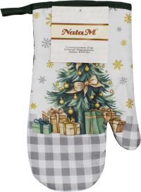 Миниатюра: Прихватка-варежка 27см Новогодняя ель