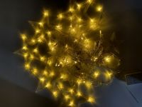 Миниатюра: Гирлянда-штора Звезды мал/больш. 12нитей h 80см/ширина 3м желтая GSH-22*9*18 АКЦИЯ!