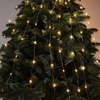 Миниатюра: Гирлянда светодиодная Конский хвост 2м 9 нитей+Звезда на елку 8 режимов, желтая@