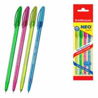 Миниатюра: Набор шар. ручек  4шт. EK Neo Stick Cocktail синие,0,7мм,Super Glide Technology