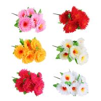 Миниатюра: Букет искусственных цветов Георгины 35см 6 цв@
