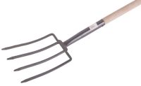 Миниатюра: Вилы 4-х рогие, садово-огородные, сварные, дер.черенок