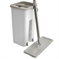 Миниатюра: Набор для уборки (ведро 6л с механизмом отжима и швабра с  насадкой ) белый HANDY lite