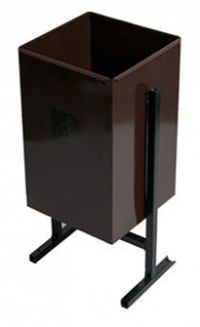 Миниатюра: Урна металл.0,8мм квадратная 81*25*25см поворотная У-1