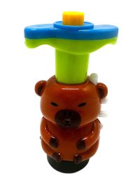 Миниатюра: Капибара (на батар.) вращающаяся с пусковым механизмом (свет,звук) 11*9см пакет 1810D-B