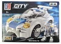 Миниатюра: Конструктор City 2в1  Трансформер Белая Спортивная машина  115дет. 21*15,5 коробка  123-441