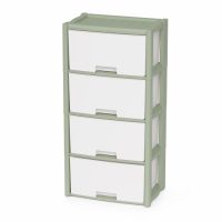 Миниатюра: Комод пласт. 4-х секционный (475*300*940мм) Колорит оливковый (1)
