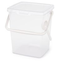 Миниатюра: Контейнер пласт. 5,5л (225*185*240мм), с ручкой, замком и ложечкой, пласт. крышка (12)
