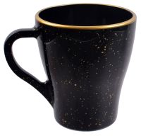 Миниатюра: Кружка 250мл стекло Стелла черная золото (20)
