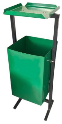 Миниатюра: Урна металл.0,8мм квадратная 81*25*25см поворотная с пепельницей У-2