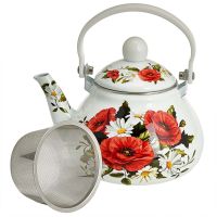 Миниатюра: Чайник заварочный эм. 1,3л, нерж. съемный фильтр индукция Маки (8)