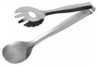 Миниатюра: Щипцы для салата нерж. 27см, вилка-ложка круглые, нерж. ручки Профи