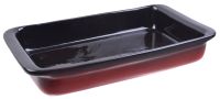 Миниатюра: Форма для запекания 13,5*27,5см керамика Смак Красный