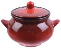 Миниатюра: Горшок для запекания (жаркого) 0,95л Русский керамика Красный