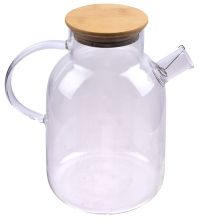 Миниатюра: Чайник заварочный стекло 2200мл бамбук крышка PURE