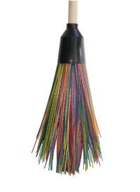 Миниатюра: Метла п/п, круглая, без оплетки, дер.черенок Чистюля