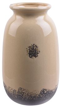 Миниатюра: Ваза настольная керамика 25см бежевая