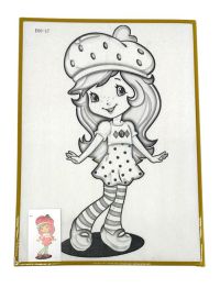 Миниатюра: Раскраска-картина в рамке Девочка 32*48см/пакет 84-8@