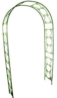 Миниатюра: Арка садовая мет. 230*155*35см, ажурная разборная зеленая