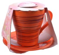 Миниатюра: Набор чайный 2пр Торнадо стекло (оранжево-фиолетовый)