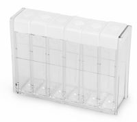 Миниатюра: Набор для специй пласт. 7пр (170*50*120мм), 6 емкостей и подставка, прозрачные