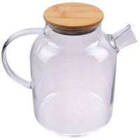 Миниатюра: Чайник заварочный стекло 1800мл бамбук крышка PURE