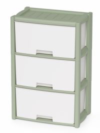 Миниатюра: Комод пласт. 3-х секционный (475*300*710мм) Колорит оливковый