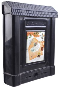 Миниатюра: Ящик почтовый пласт. с замком с декором Почта коричневый