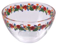 Миниатюра: Салатник 11см стекло Бордюр цветочный (36)