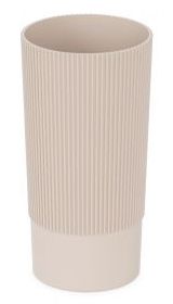 Миниатюра: Ваза для цветов под срезку пласт. 1,2л (100*100*200мм) Версаль бежевая (12)