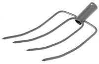 Миниатюра: Вилы 4-х рогие, навозные сварные, дер.черенок