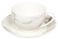 Миниатюра: Набор чайный 2пр 250мл керамика Daniks,Белый мрамор
