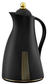 Миниатюра: Термос пласт. 1л, ст. колба, черный корпус, Premium