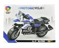 Миниатюра: Конструктор MOTORCYCKLE Мотоцикл серо-синий 258дет. 28*21см 47003-1