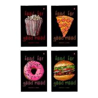 Миниатюра: Блокнот А5  40л. АЛЬТ  Food in black  клетка,на скобе,асс.